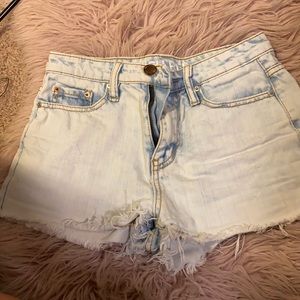 light color jean shorts